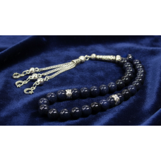 Lacivert Yıldız Taşı Tesbih – Işıltı, Enerji ve Zarafet | Serraada