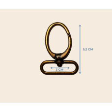 3 cm tombul kanca 5,2 cm. antik sarı renk