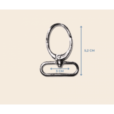 3 cm tombul kanca 5,2 cm. metal renk