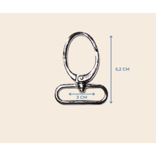3 cm tombul kanca 5,2 cm. metal renk