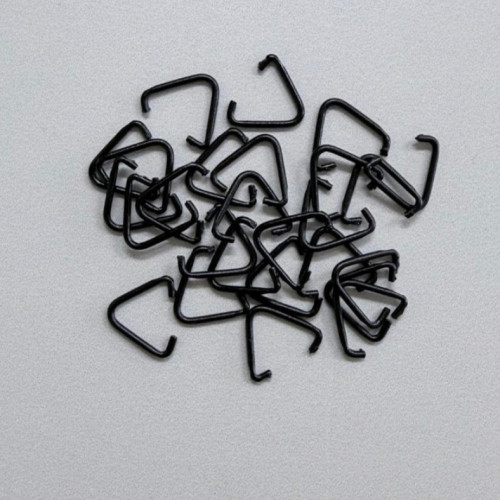 Siyah Metal Açık Üçgen Halka 12x11 mm (1.2 mm)
