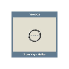 2 cm (20 mm) Nikel Kaplama Yaylı Halka - Çanta ve Takı Aparatı