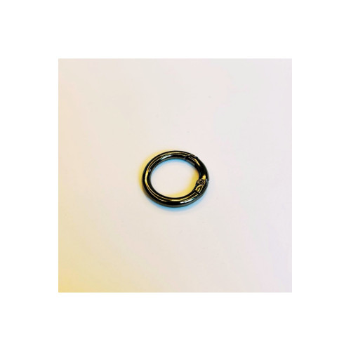 2 cm (20 mm) Füme (Black Nickel) Yaylı Halka - Çanta ve Takı Aparatı