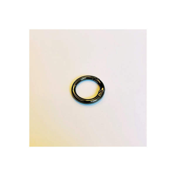 2 cm (20 mm) Füme (Black Nickel) Yaylı Halka - Çanta ve Takı Aparatı