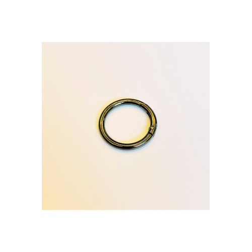 2,5 cm (25 mm) Füme (Black Nickel) Yaylı Halka - Çanta ve Takı Aparatı