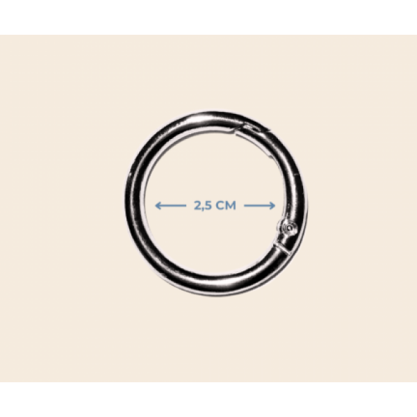 2,5 cm yaylı halka metal renk