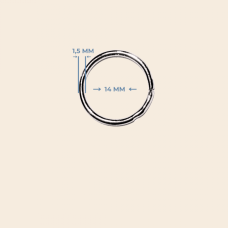 14 mm x 1,5 mm Yuvarlak Açık Halka Metal Renk - 500 Adet