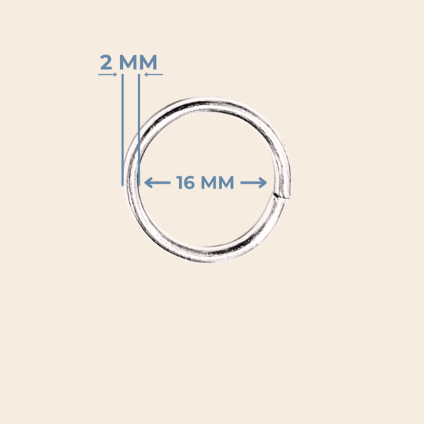 16mm x 2mm Gümüş Metal Yuvarlak Halka - Takı, Çanta ve Aparat Bağlantı Halkası (500 Adet) 16mm x 2mm Gümüş Metal Yuvarlak Halka - Takı, Çanta ve Aparat Bağlantı Halkası (500 Adet)