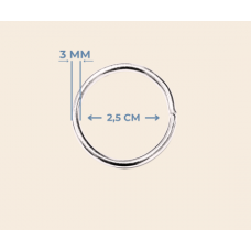 2.5 cm x 3 mm Yuvarlak Halka Metal Renk – Tekli Fiyat