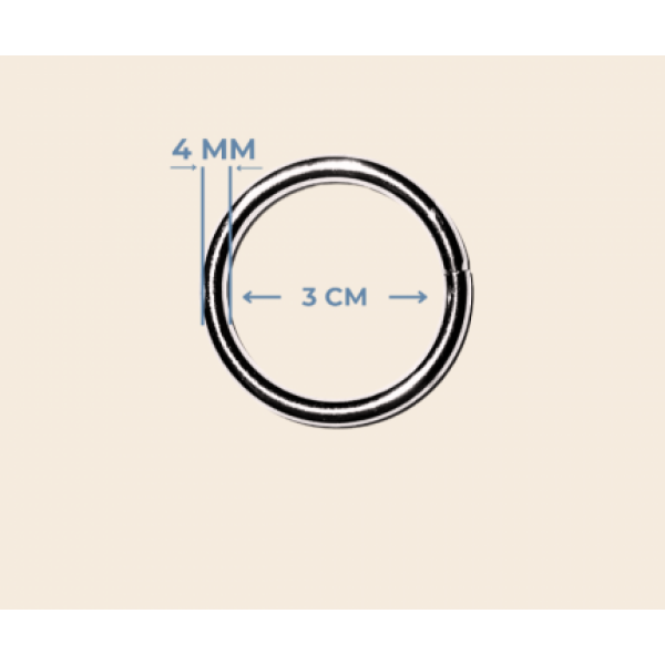 3 cm x 4 mm Yuvarlak Kaynaklı Metal Renk – Tekli Fiyat