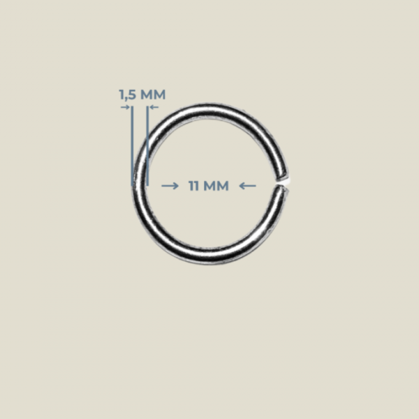 11 mm x 1,5 mm Yuvarlak Birleştirme Halkası Metal Renk 11 mm x 1,5 mm Yuvarlak Birleştirme Halkası Metal Renk