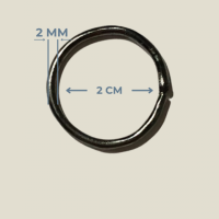 2 cm x 2 mm Yuvarlak Birleştirme Halkası Füme Renk 2 cm x 2 mm Yuvarlak Birleştirme Halkası Füme Renk