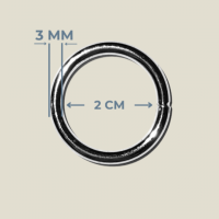2 cm x 3 mm Yuvarlak Kaynaklı Halka Metal Renk