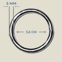 3,5 cm Yuvarlak Kaynaklı Metal Halka (5 mm Kalınlık) 3,5 cm Yuvarlak Kaynaklı Metal Halka (5 mm Kalınlık)