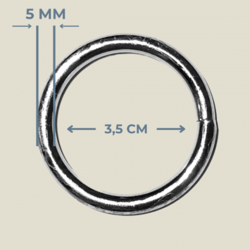3,5 cm Yuvarlak Kaynaklı Metal Halka (5 mm Kalınlık) 3,5 cm Yuvarlak Kaynaklı Metal Halka (5 mm Kalınlık)