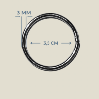 3,5 cm Yuvarlak Metal Halka (3 mm Kalınlık) 3,5 cm Yuvarlak Metal Halka (3 mm Kalınlık)