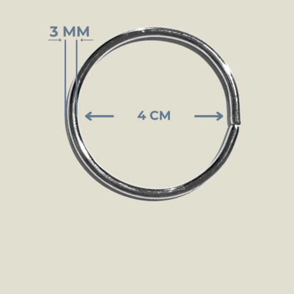 4 cm Yuvarlak Metal Halka (3 mm Kalınlık)