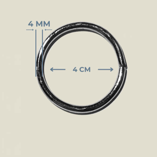 4 cm Yuvarlak Metal Halka (4 mm Kalınlık)