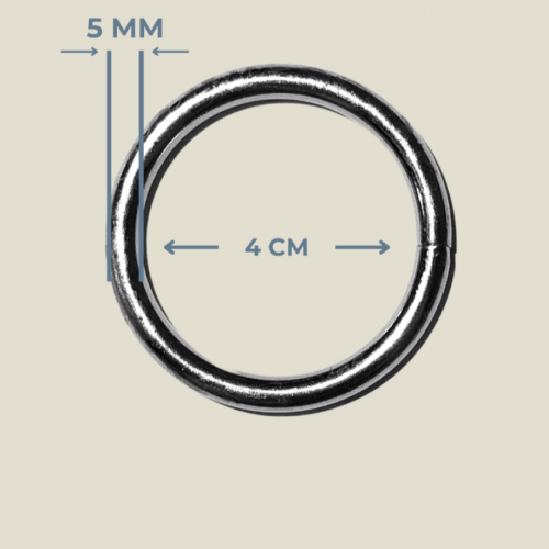 4 cm Yuvarlak Kaynaklı Metal Halka (5 mm Kalınlık) 4 cm Yuvarlak Kaynaklı Metal Halka (5 mm Kalınlık)