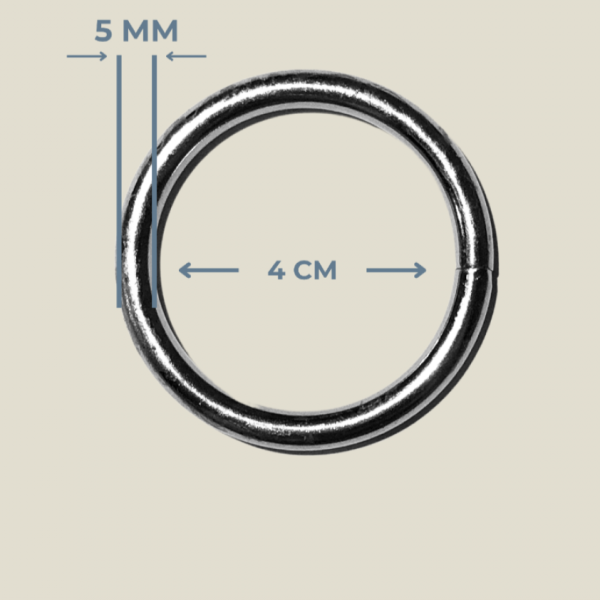 4 cm Yuvarlak Kaynaklı Metal Halka (5 mm Kalınlık)