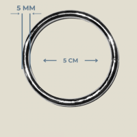5 cm Yuvarlak Kaynaklı Metal Halka (5 mm Kalınlık)