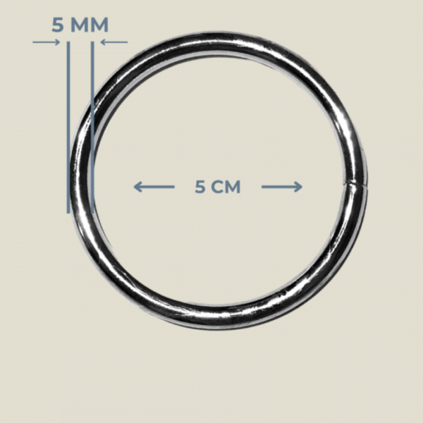 5 cm Yuvarlak Kaynaklı Metal Halka (5 mm Kalınlık)