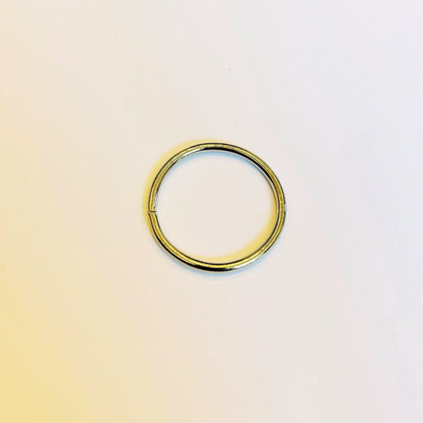 3,5 cm Yuvarlak Metal Halka - Nikel (3,5 mm Kalınlık)