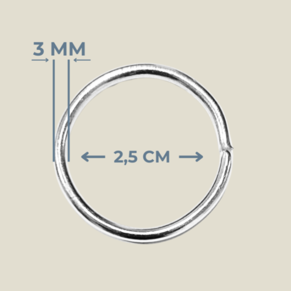 2.5 cm x 3 mm Yuvarlak Metal Halka - Metal Renk (Minimum 200 Adet) 2.5 cm x 3 mm Yuvarlak Metal Halka - Metal Renk (Minimum 200 Adet)