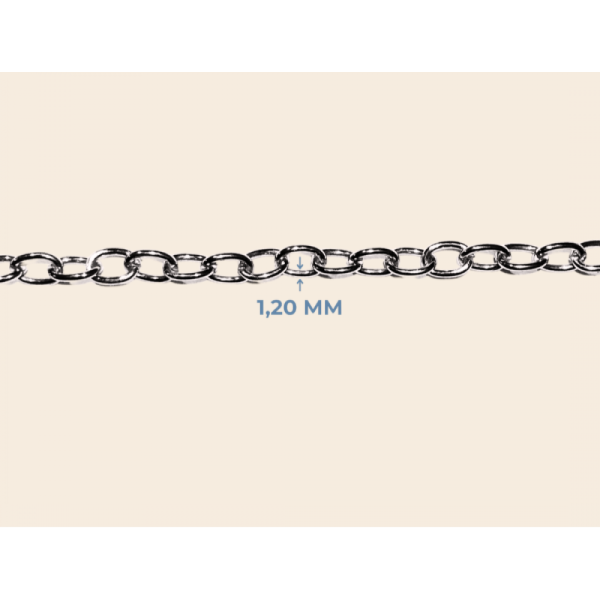 1,20 mm Tel Kalınlığı Düz Metal Zincir - 10 Metre (Ekonomik Paket)
