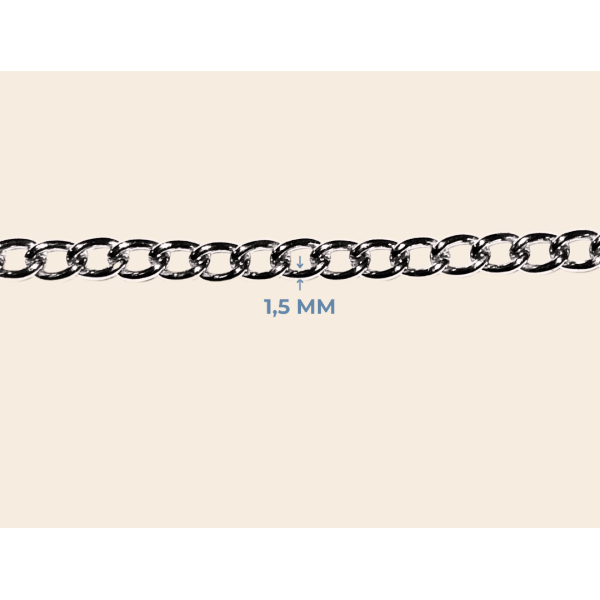 1,5 mm Dar Kıvrık Metal Zincir – 10 Metre Bağ