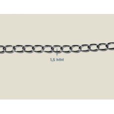 1,5 mm Kıvrık Zincir Metal Renk (10 Metre) 1,5 mm Kıvrık Zincir Metal Renk (10 Metre)