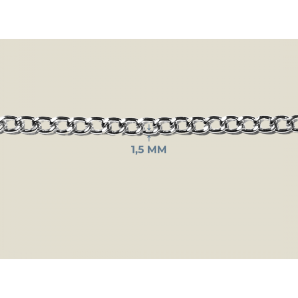 1,5 mm Traşlı Zincir Metal Renk (10 Metre) 1,5 mm Traşlı Zincir Metal Renk (10 Metre)
