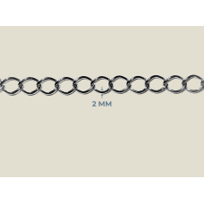 2 mm Kelepçe Zincir Metal Renk – 10 Metre 2 mm Kelepçe Zincir Metal Renk – 10 Metre