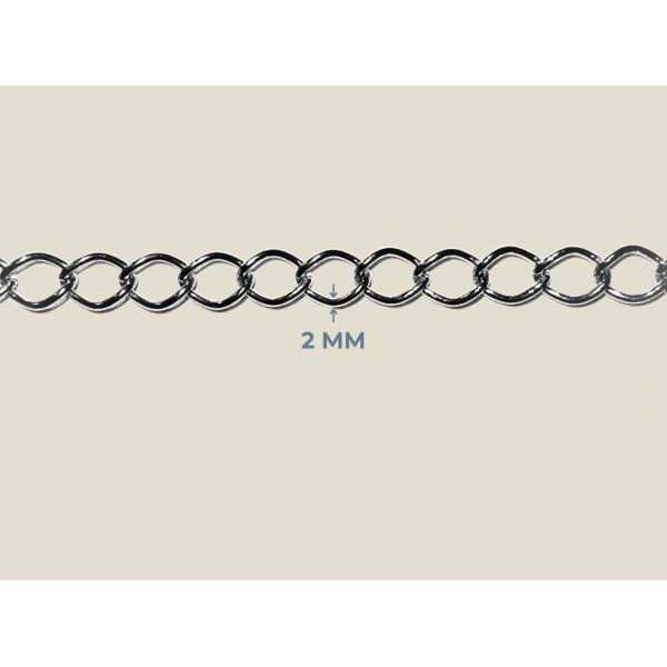 2 mm Kelepçe Zincir Metal Renk – 10 Metre 2 mm Kelepçe Zincir Metal Renk – 10 Metre