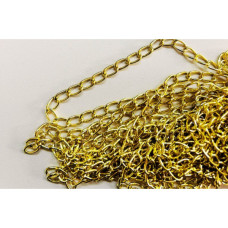 1,20 mm Sarı Renk Kıvrık Metal Takı Zinciri (Minimum 10 Metre Alım)