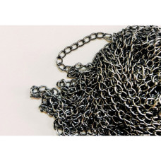 1,20 mm Füme Rengi Kıvrık Metal Takı Zinciri (Minimum 10 Metre Alım)