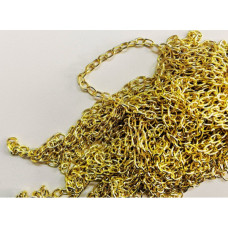 1,20 mm Sarı Renk Düz Metal Takı Zinciri (Minimum 10 Metre Alım)