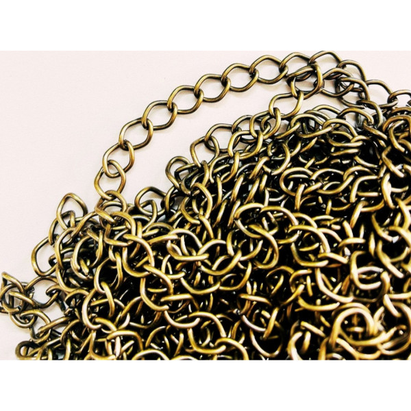 2 mm Antik Renk Kalın Takı Zinciri (Minimum 10 Metre)