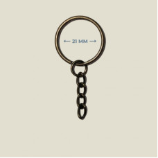 Zincirli Anahtarlık Halkası - Antik Renk (21 mm)