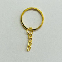 2 cm Zincirli Ezme Anahtarlık Halkası Gold Renk (Sarı) 2 cm Zincirli Ezme Anahtarlık Halkası Gold Renk (Sarı)