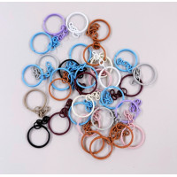Zincirli Renkli Anahtarlık Halkası 2 cm (20 mm) - Karışık Renkli Zincirli Renkli Anahtarlık Halkası 2 cm (20 mm) - Karışık Renkli