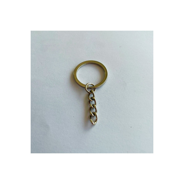 2 cm Ezme Model Zincirli Anahtarlık Halkası – Metal Anahtarlık Aparatı (Min. 100 Adet)