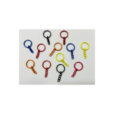 Renkli Metal Zincirli Anahtarlık Halkası | 2.000 Adet Toplu Satış – Dayanıklı ve Şık Tasarım Mavi